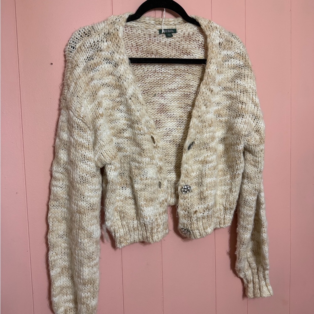Wild Fable Cream Button-Up Cardigan